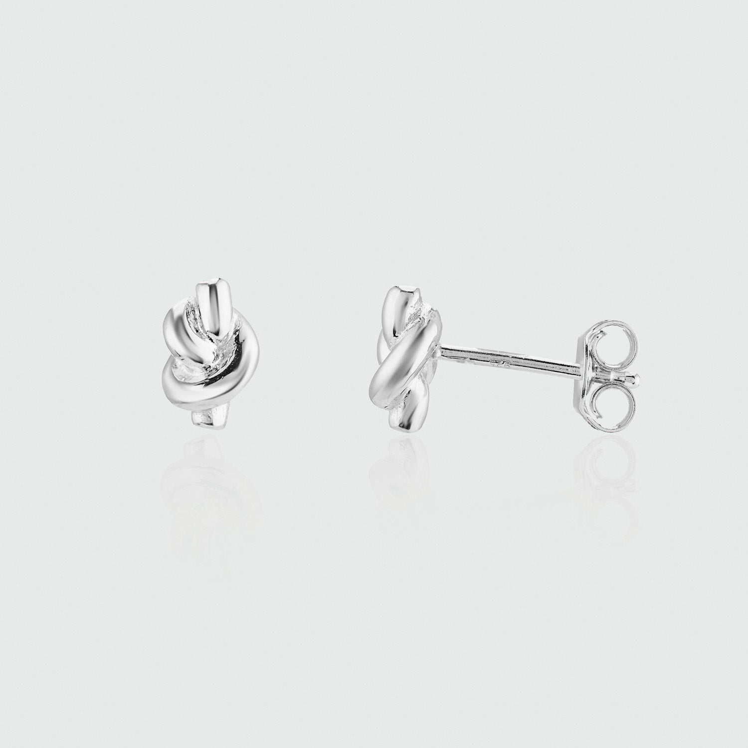 Silver knot hot sale stud earrings