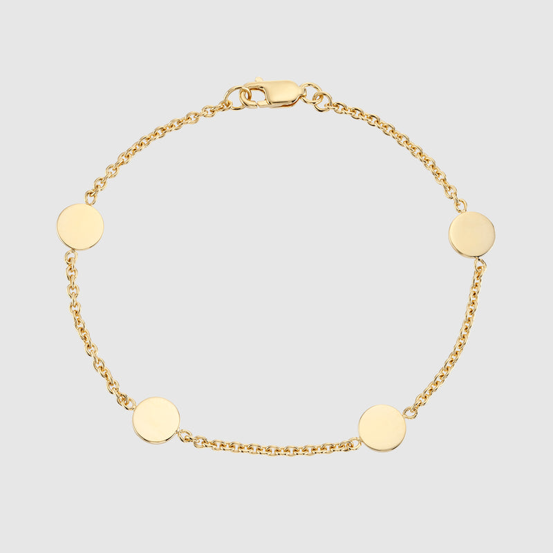 Westwick Quartet Gold Vermeil Disc Bracelet-Auree Jewellery