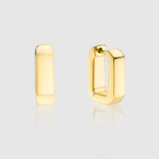 Auree x @theeditbutton Small Gold Rectangular Chunky Hoops