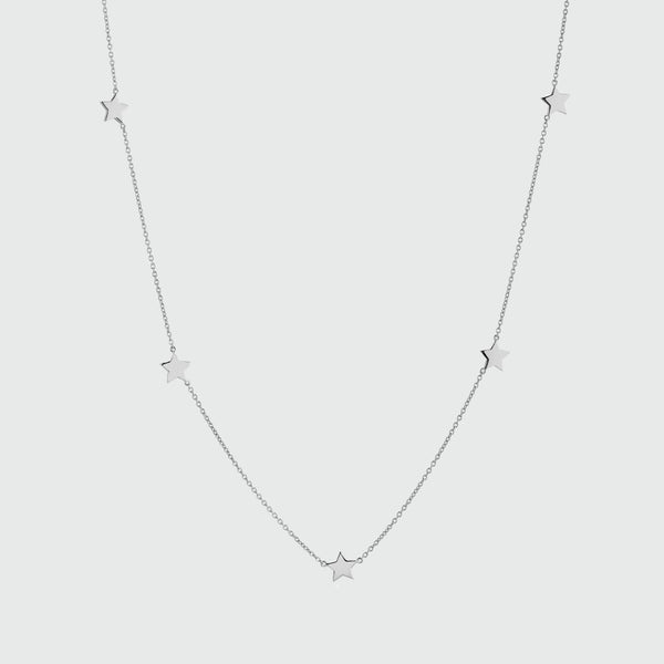 Alta Sterling Silver Multi Star Necklace