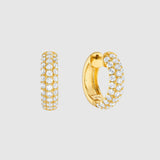 Auree x @theeditbutton Chunky Gold and Cubic Zirconia Round Hoops