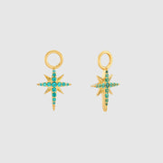 Auree x @theeditbutton Gold and Green Cubic Zirconia Star Drops