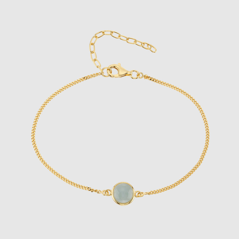 Aurora Aqua Chalcedony & Gold Vermeil Bracelet