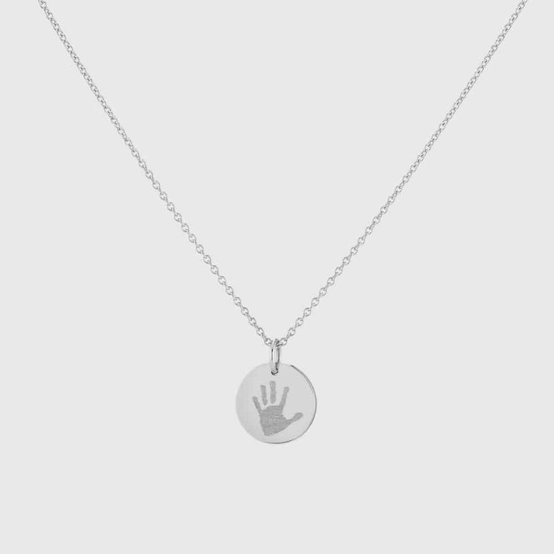 Bellevue Silver Handprint Pendant-Auree Jewellery