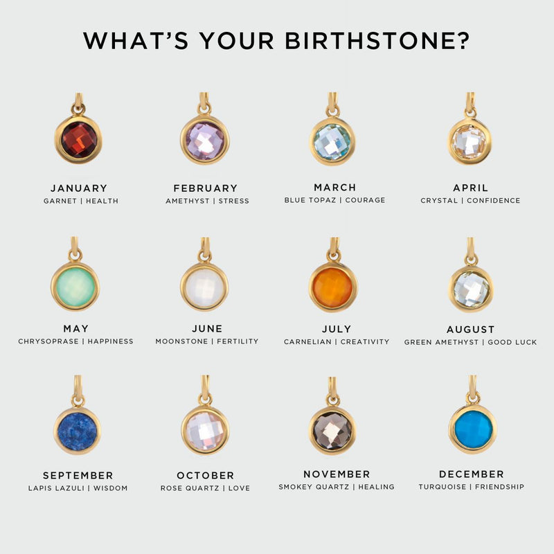 Necklaces & Pendants - Bilbao Birthstone Gold Vermeil Necklace