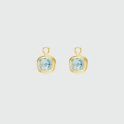 California Cushion Blue Topaz Interchangeable Drops