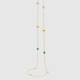 Como Citrine, Chrysoprase & Yellow Gold Vermeil Long Necklace