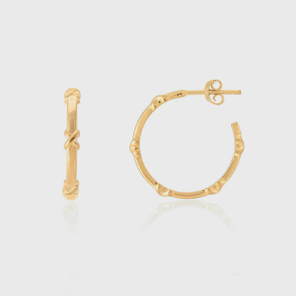 Deia Piccolo Yellow Gold Vermeil Kiss Hoop Earrings