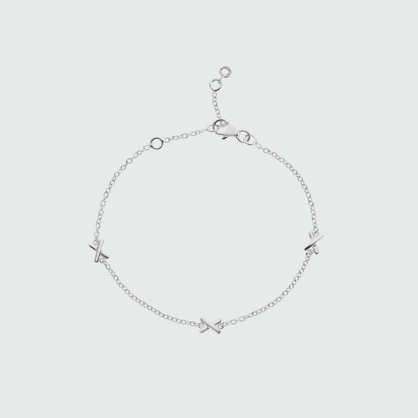 Deia Sterling Silver Triple Kiss Bracelet