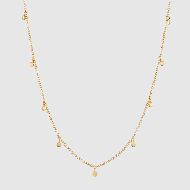 Frascati Yellow Gold Multi Disc Necklace