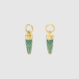 Auree x @theeditbutton Gold and Green Cubic Zirconia Pointed Drops