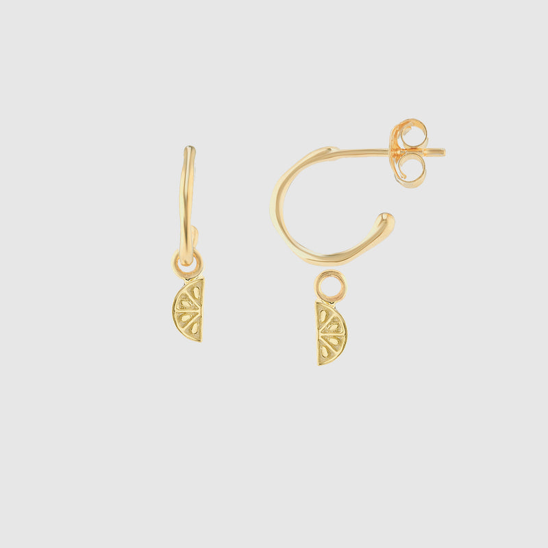 Earrings - Salina Hampton Gold Lemon Interchangeable Drop Earrings