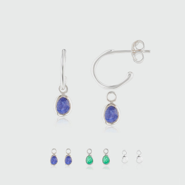 Hampton Silver Interchangeable Gemstone Earrings