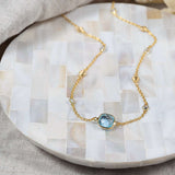 Necklaces & Pendants - Iseo Blue Topaz & Gold Vermeil Necklace