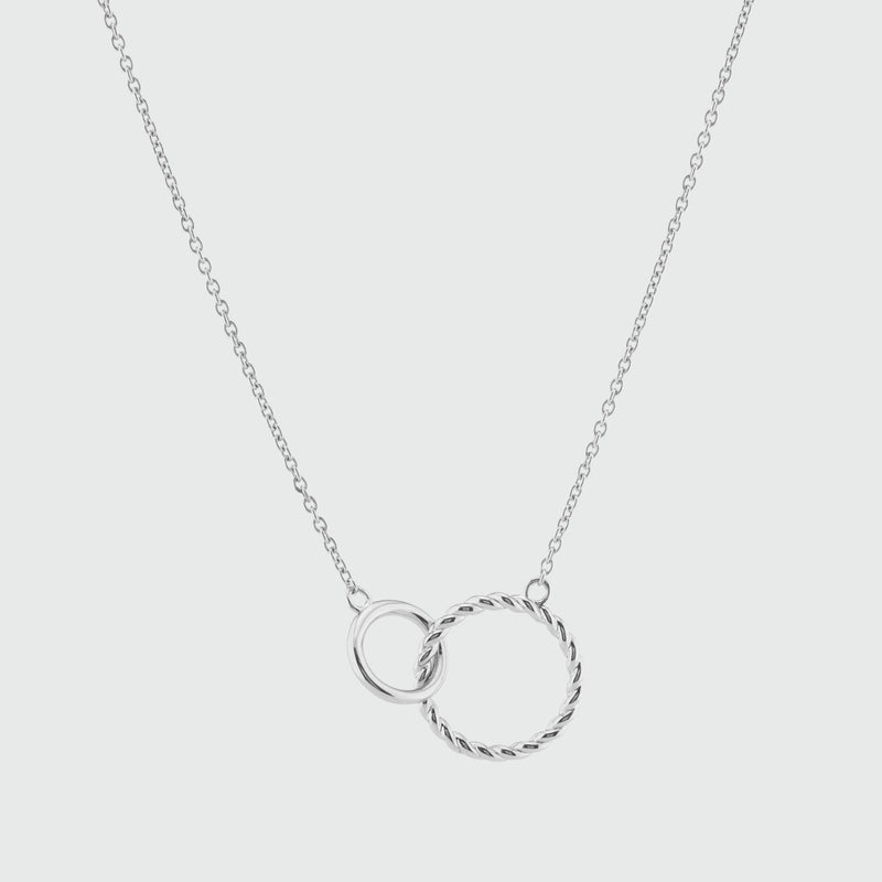 Kelso Alhambra Silver Twisted Rings Necklace