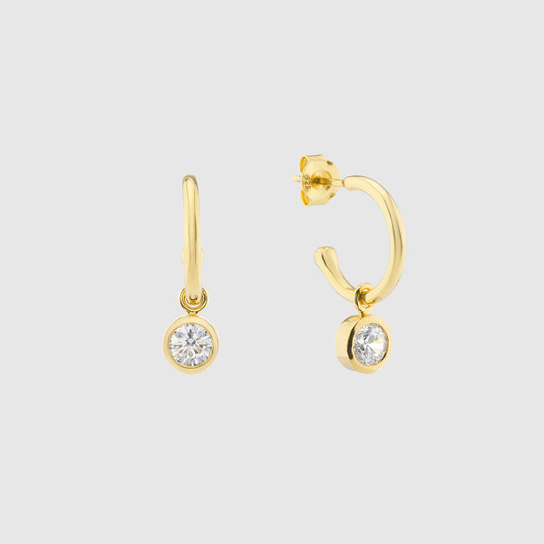 Manhattan Gold & Verona Cubic Zirconia Interchangeable Gemstone Drop Earrings