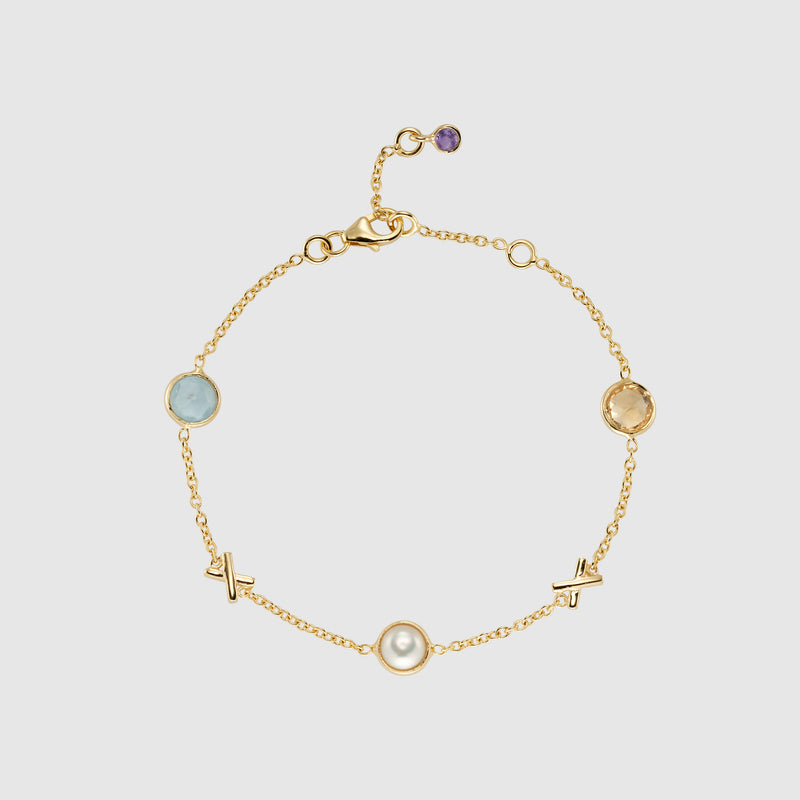 Miramar Power Up Gemstone & Gold Vermeil Bracelet