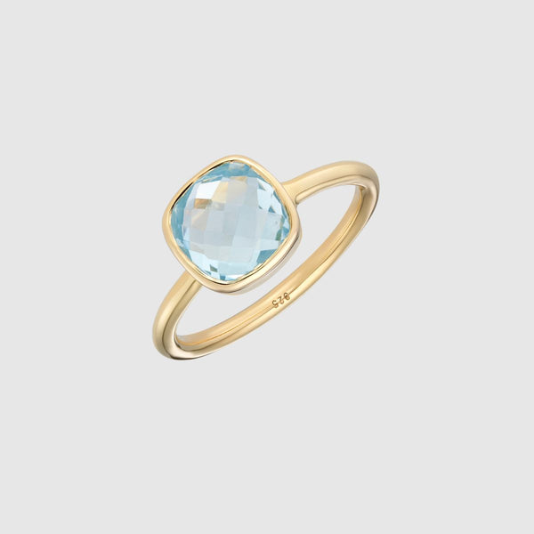 Mondello Blue Topaz Gold Vermeil Ring