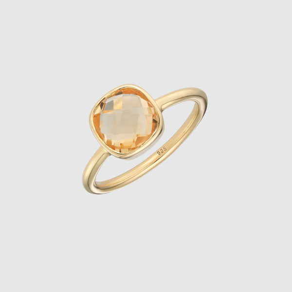 Mondello Citrine Gold Vermeil Ring