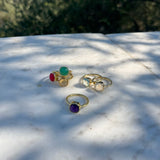 Rings - Mondello Fuchsia Pink Chalcedony Gold Vermeil Ring