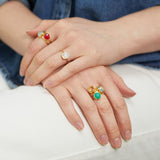 Rings - Mondello Chrysoprase Gold Vermeil Ring