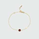 Salina Garnet and Gold Vermeil Disc Bracelet