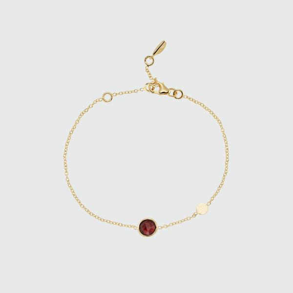 Salina Garnet and Gold Vermeil Disc Bracelet