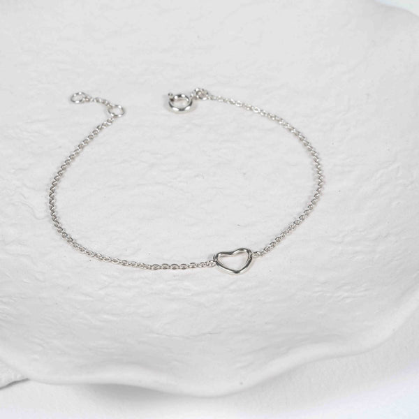 Verona Sterling Silver Love Heart Bracelet