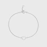 Verona Sterling Silver Love Heart Bracelet