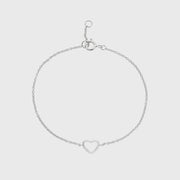 Verona Sterling Silver Love Heart Bracelet