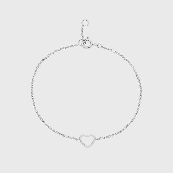 Verona Sterling Silver Love Heart Bracelet