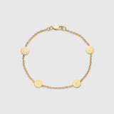 Westwick Quartet Gold Vermeil Disc Bracelet