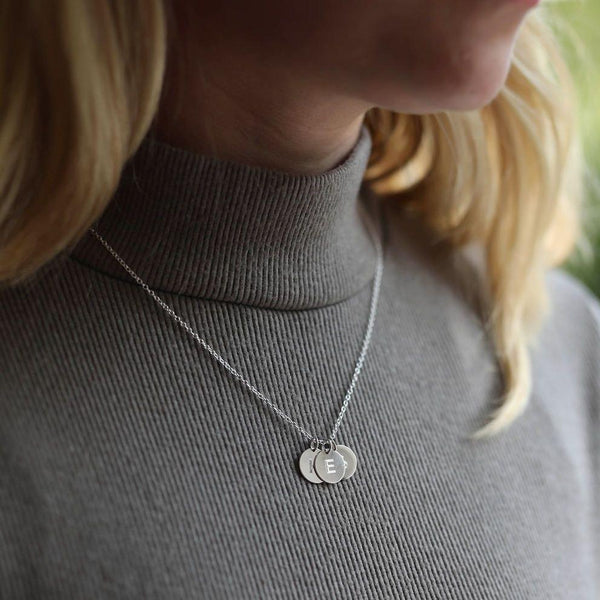 Pembroke Sterling Silver Disc Trio Necklace