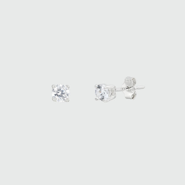 Sofia Cubic Zirconia Silver Stud Earrings