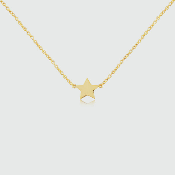 Solid gold store star necklace