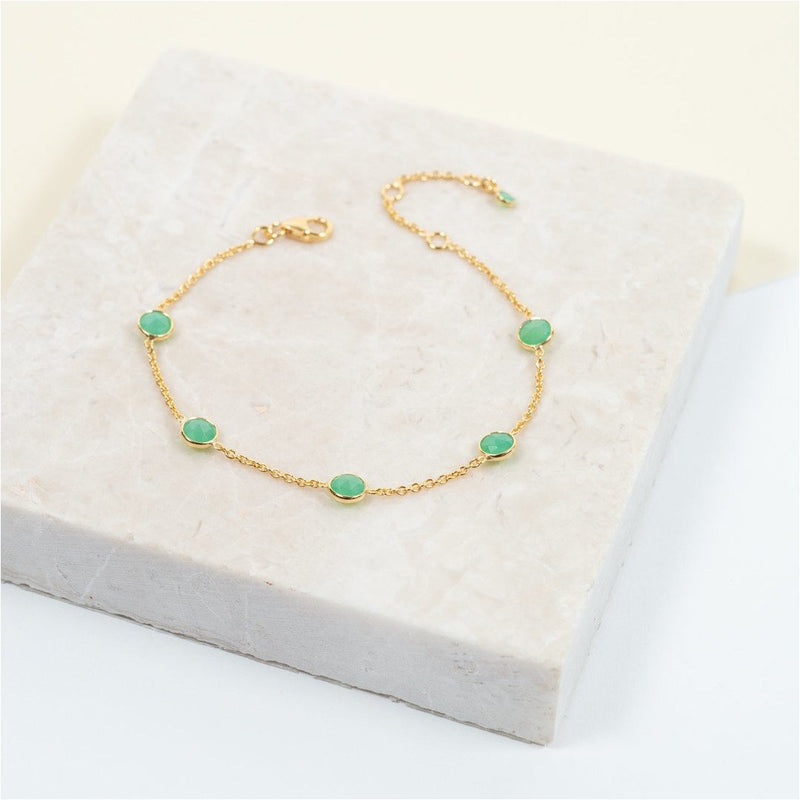 Antibes Chrysoprase & Gold Vermeil Jewellery Set-Auree Jewellery