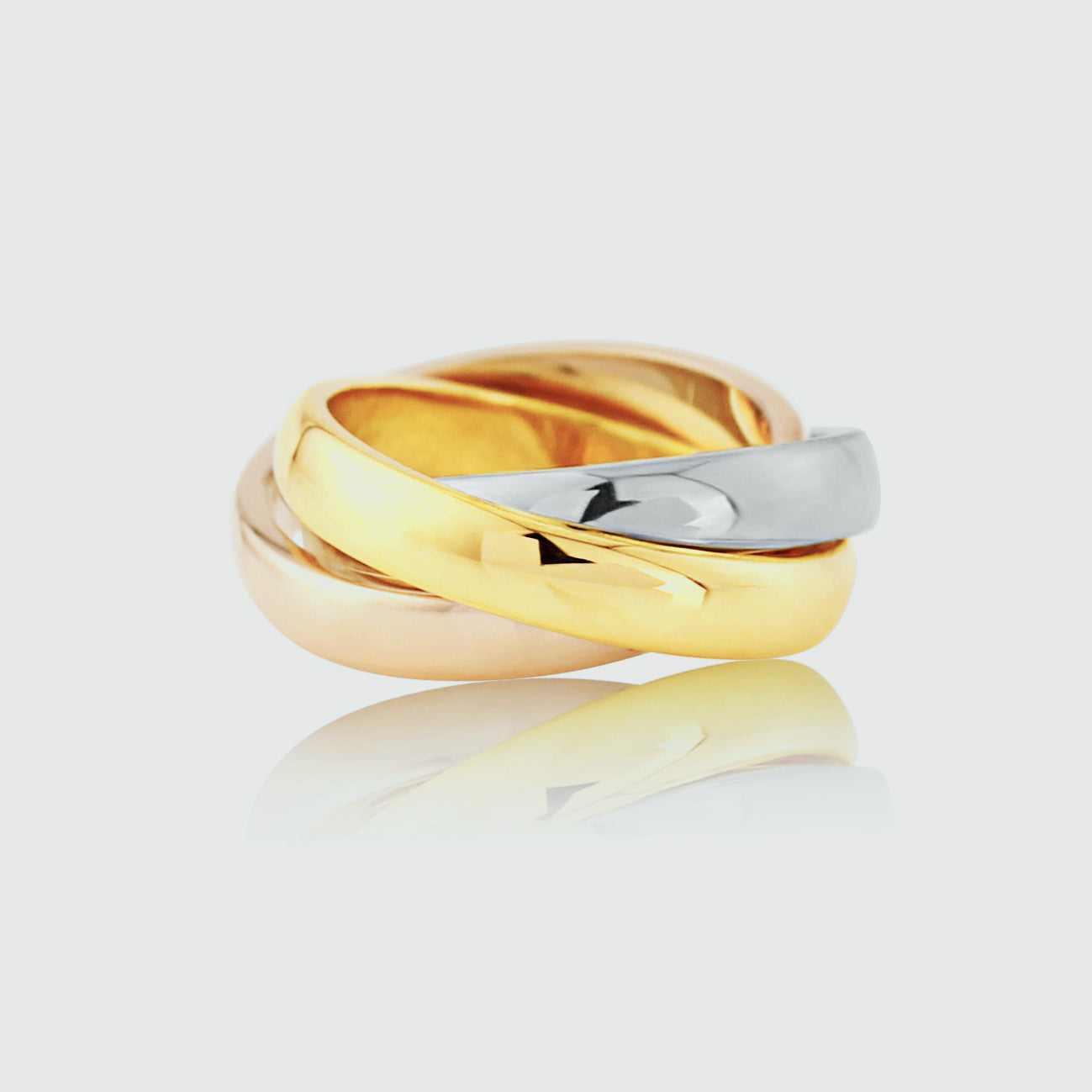 Three Colour Gold Russian Wedding Ring | 3mm Width | Auree Jewellery